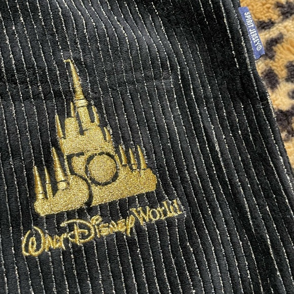 Walt Disney World Sprit Jersey black with gold glitter stripe lounge pants XXL - Picture 3 of 4